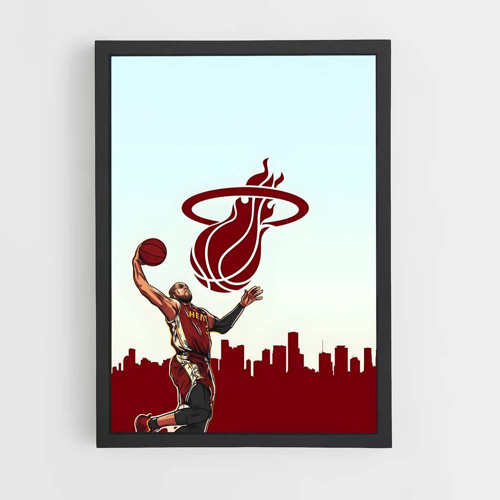 Poster Miami de heat – affiche Basketball (vue 2)